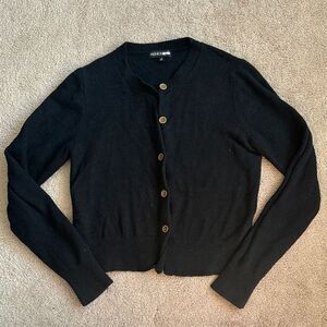 Black knit cardigan